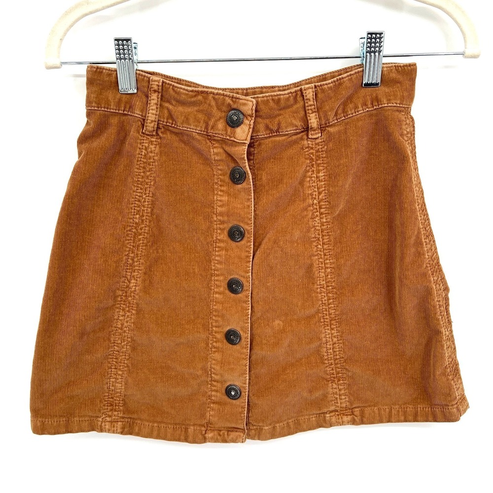 American Eagle AEO camel corduroy mini skirt retro y2k retro academia indie 0
